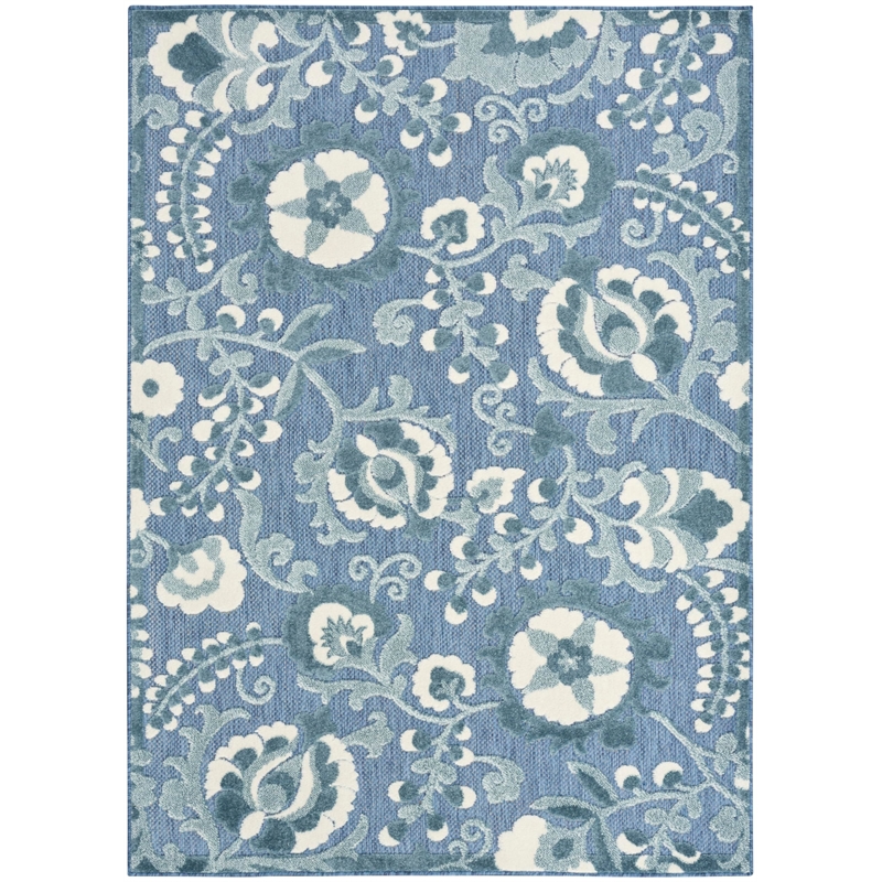 Nourison Home Aloha 5' x 8' Fabric Blue Area Rug