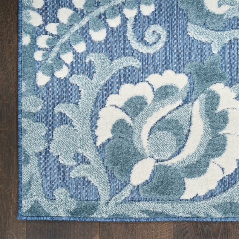 Nourison Home Aloha 5' x 8' Fabric Blue Area Rug