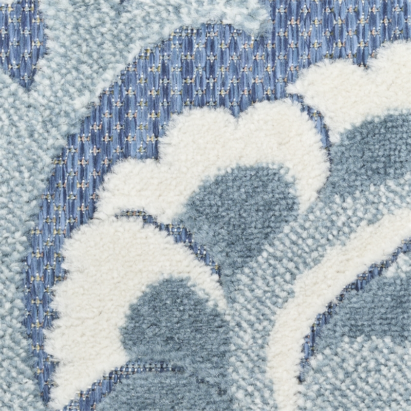 Nourison Home Aloha 9' x 12' Fabric Blue Area Rug