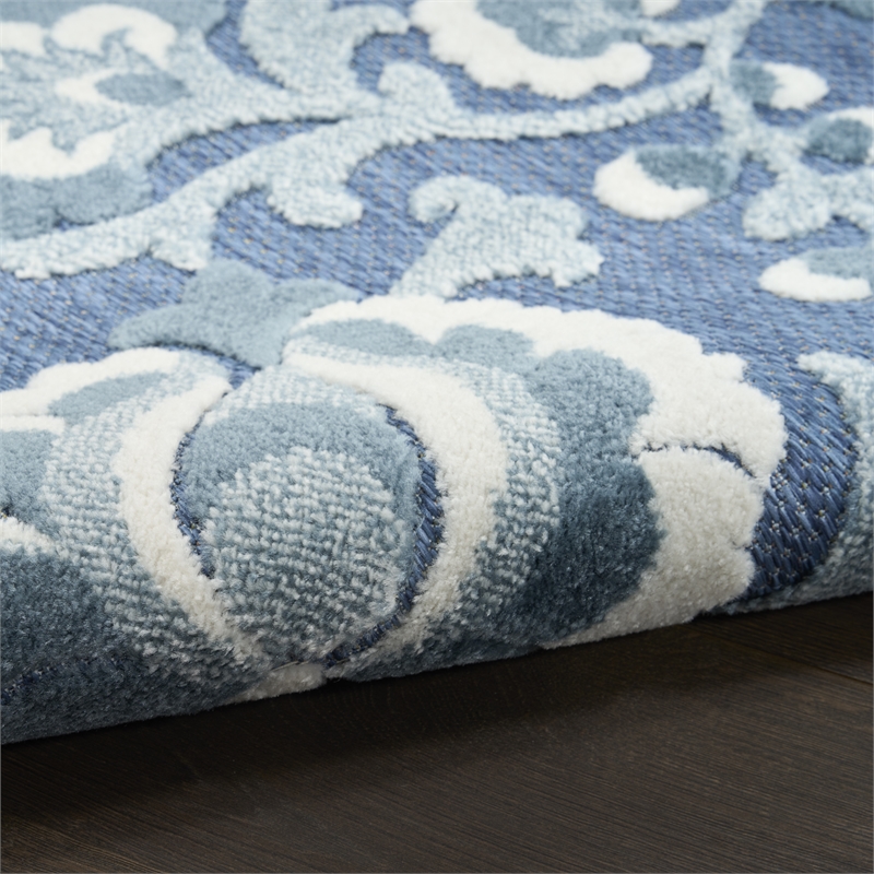 Nourison Home Aloha 9' x 12' Fabric Blue Area Rug