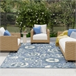 Nourison Home Aloha 9' x 12' Fabric Blue Area Rug
