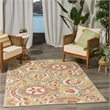 Nourison Home Aloha 4' x 6' Fabric Sage Rose Area Rug