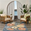 Nourison Home Aloha 4' x 6' Fabric Blue Sage Area Rug