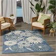 Nourison Home Aloha 4' x 6' Fabric Blue Area Rug