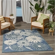 Nourison Home Aloha 5' x 8' Fabric Blue Area Rug