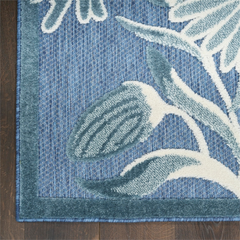 Nourison Home Aloha 5' x 8' Fabric Blue Area Rug