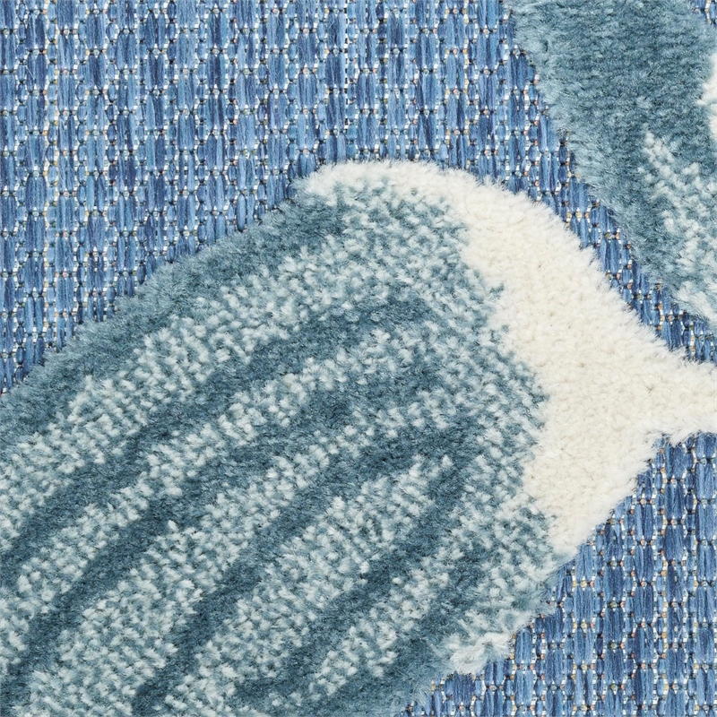Nourison Home Aloha 5' x 8' Fabric Blue Area Rug