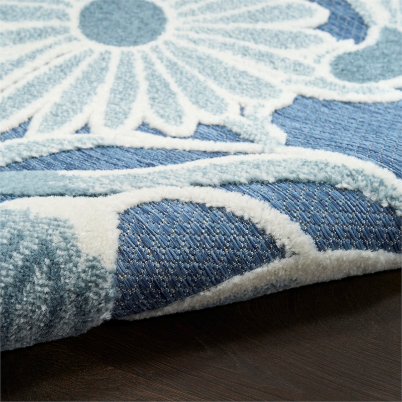 Nourison Home Aloha 5' x 8' Fabric Blue Area Rug