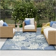 Nourison Home Aloha 8' x 11' Fabric Blue Area Rug