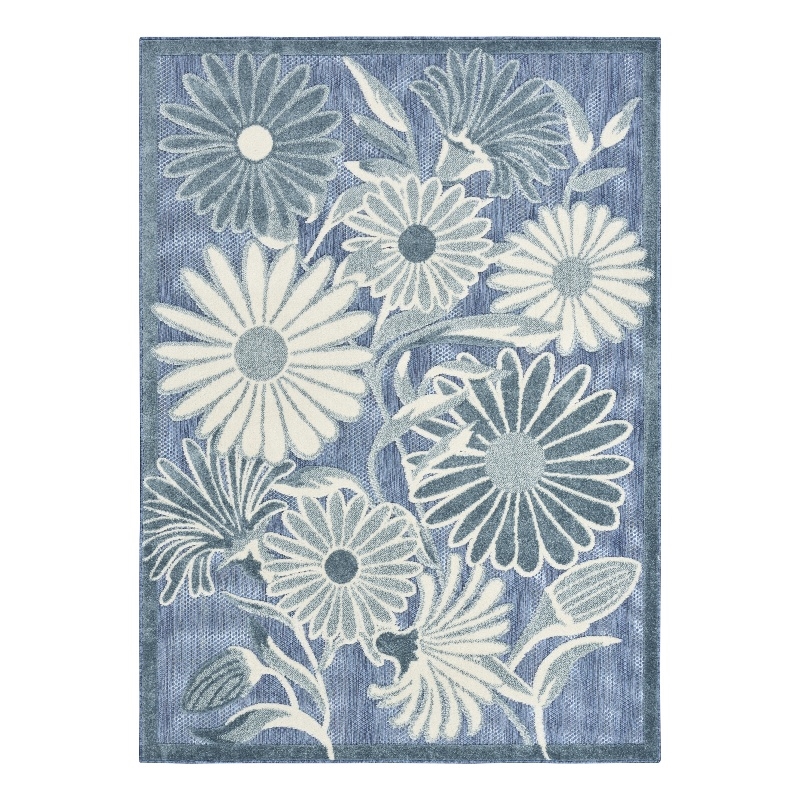 Nourison Home Aloha 8' x 11' Fabric Blue Area Rug