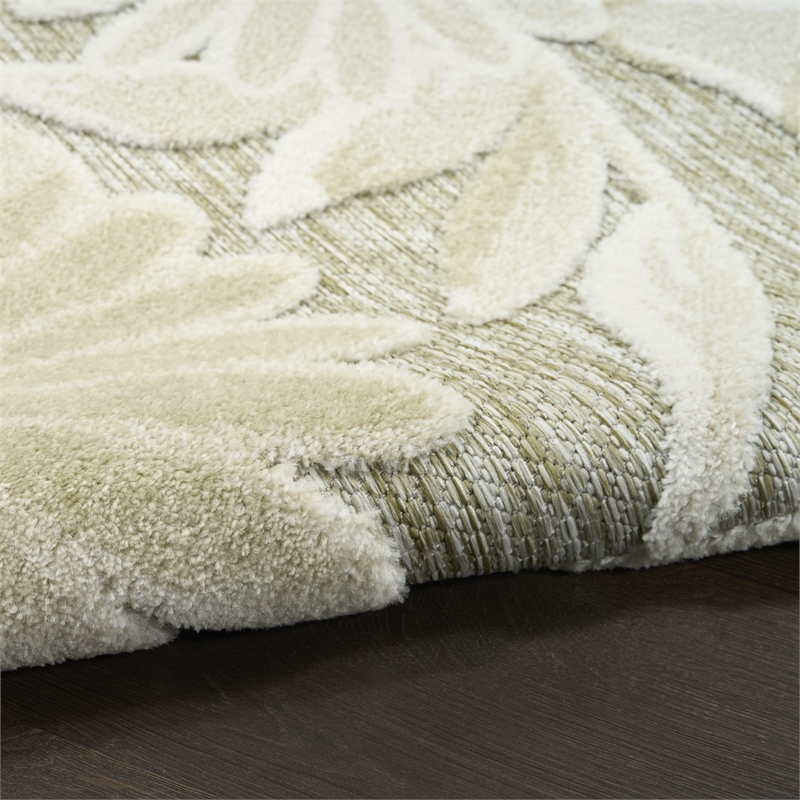 Nourison Home Aloha 3' x 4' Fabric Ivory Sage Area Rug