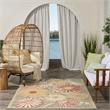 Nourison Home Aloha 4' x 6' Fabric Sage Rose Area Rug
