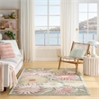 Nourison Home Aloha 4' x 6' Fabric Sage Rose Area Rug