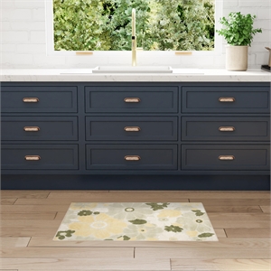 Nourison Home Aloha 3' x 4' Fabric Ivory Green Area Rug
