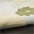 Nourison Home Aloha 3' x 4' Fabric Ivory Green Area Rug