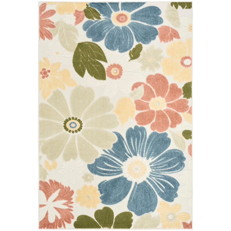 Nourison Home Aloha 4' x 6' Fabric Multicolor Area Rug