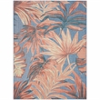 Nourison Home Aloha 8' x 11' Fabric Blue Rose Area Rug