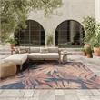 Nourison Home Aloha 8' x 11' Fabric Blue Rose Area Rug