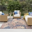 Nourison Home Aloha 8' x 11' Fabric Blue Rose Area Rug