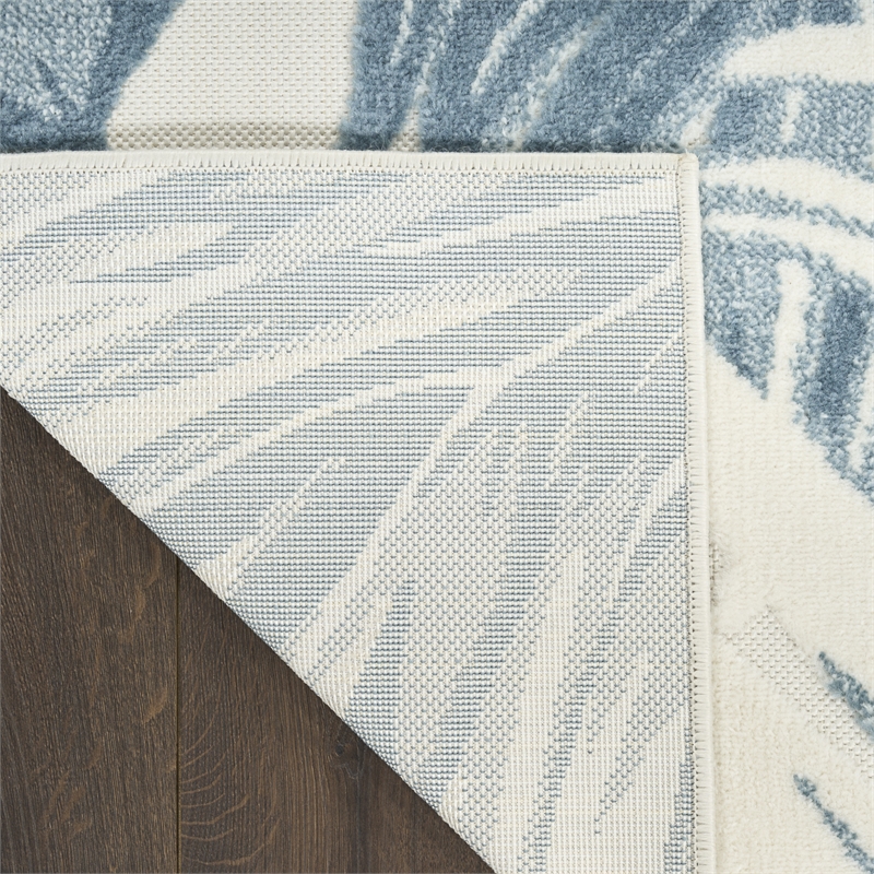 Nourison Home Aloha 3' x 4' Fabric Ivory Blue Area Rug