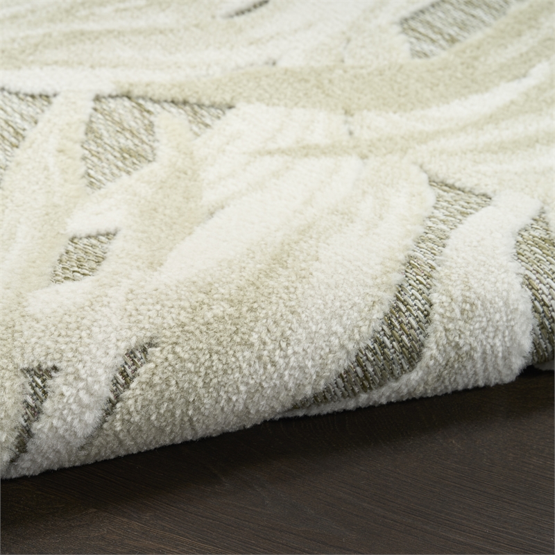 Nourison Home Aloha 3' x 4' Fabric Ivory Sage Area Rug