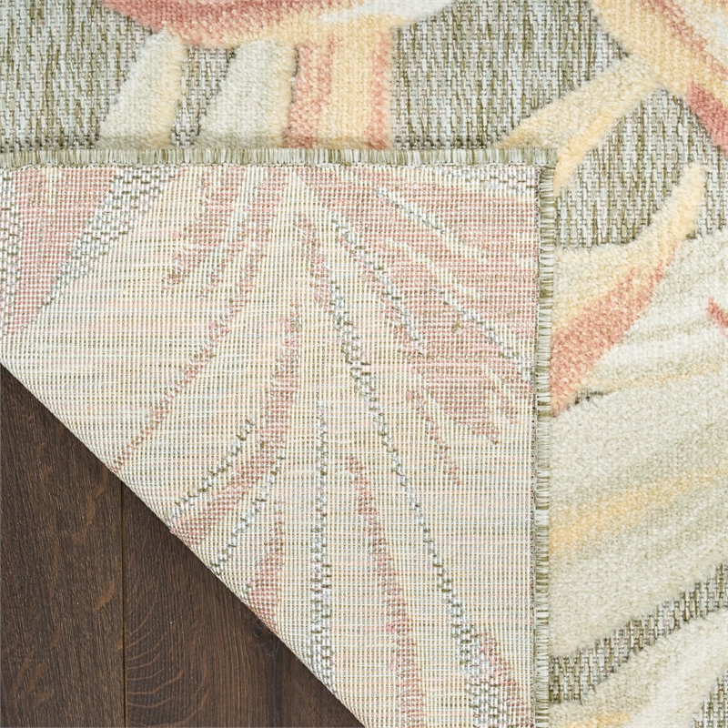 Nourison Home Aloha 4' x 6' Fabric Sage Rose Area Rug