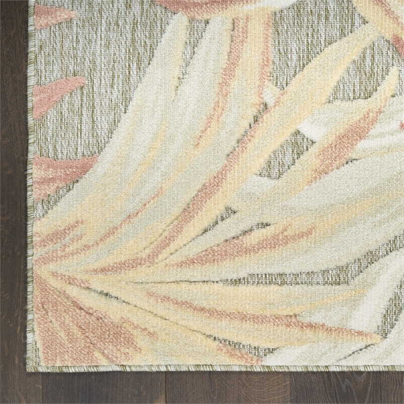 Nourison Home Aloha 8' x 11' Fabric Sage Rose Area Rug