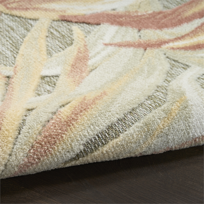 Nourison Home Aloha 8' x 11' Fabric Sage Rose Area Rug