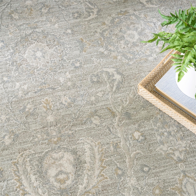 Nourison Home Enriched 5' x 8' Polyester Grey Area Rug