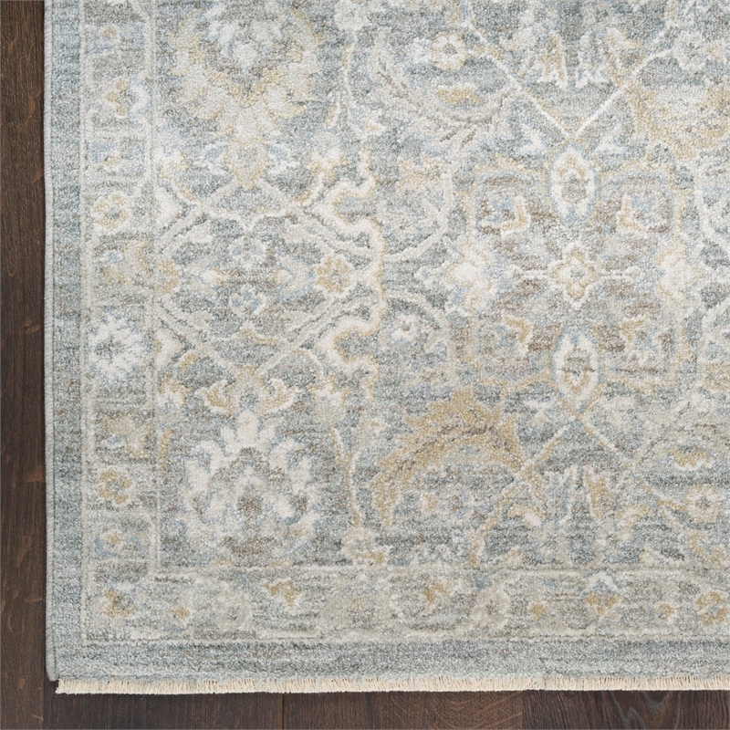 Nourison Home Enriched 5' x 8' Polyester Blue Silver Area Rug