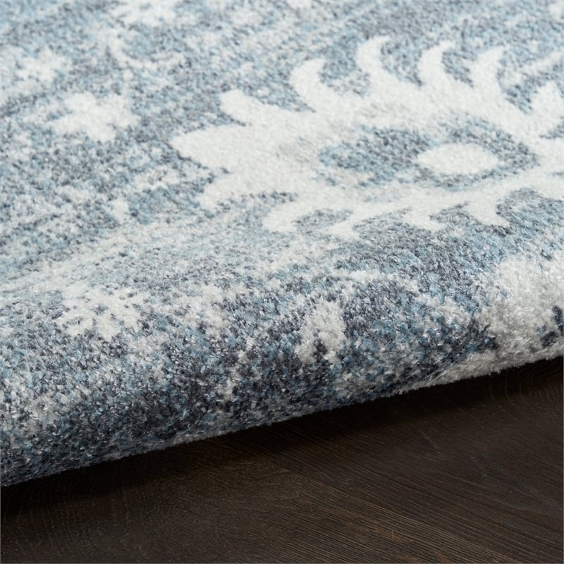 Nourison Home Astra Machine Washable 7' x 9' Polyester Denim Area Rug