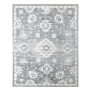 Nourison Home Astra Machine Washable 8' x 10' Polyester Denim Area Rug