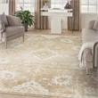 Nourison Home Astra Machine Washable 8' x 10' Polyester Ivory Gold Area Rug