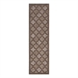 Nourison Home Nourison Easy Care 10' Fabric Runner Brown Area Rug