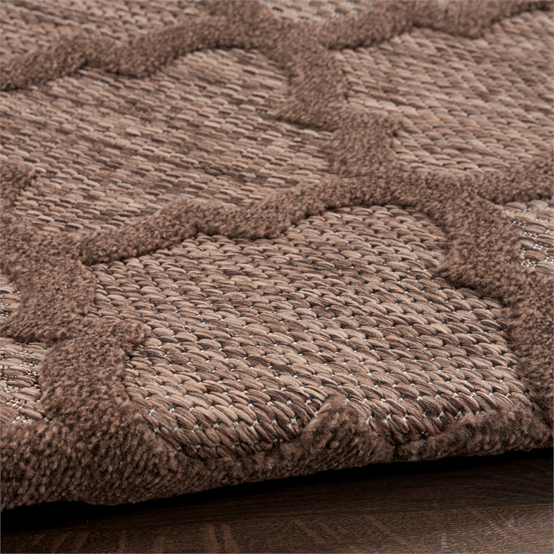 Nourison Home Nourison Easy Care 14' Runner Fabric Brown Area Rug