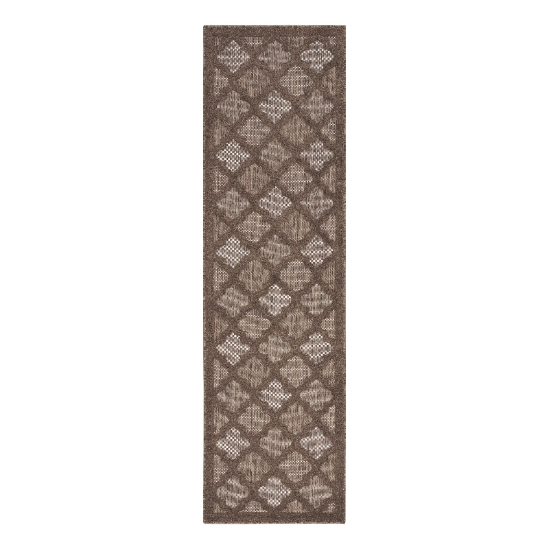 Nourison Home Nourison Easy Care 14' Runner Fabric Brown Area Rug