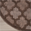 Nourison Home Nourison Easy Care 6' x Round Fabric Brown Area Rug