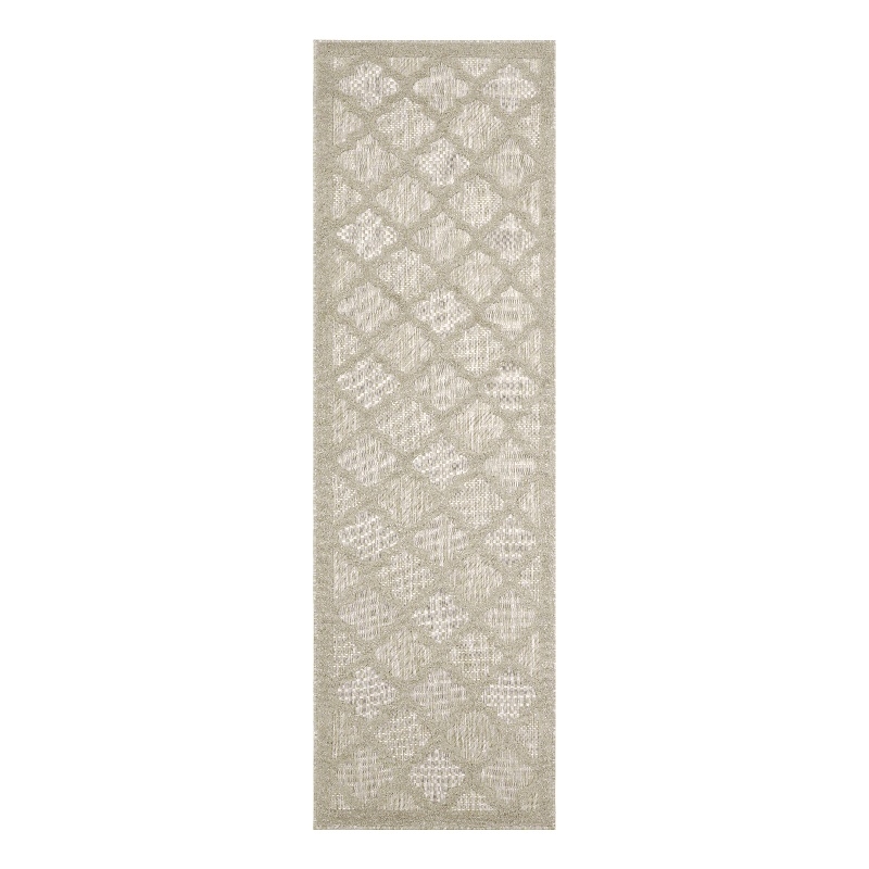 Nourison Home Nourison Easy Care 10' Runner Fabric Cream Area Rug