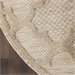 Nourison Home Nourison Easy Care 6' x Round Fabric Cream Area Rug