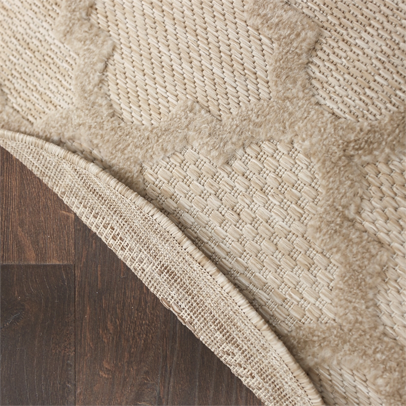 Nourison Home Nourison Easy Care 6' x Round Fabric Cream Area Rug