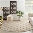 Nourison Home Nourison Easy Care 6' x Round Fabric Cream Area Rug