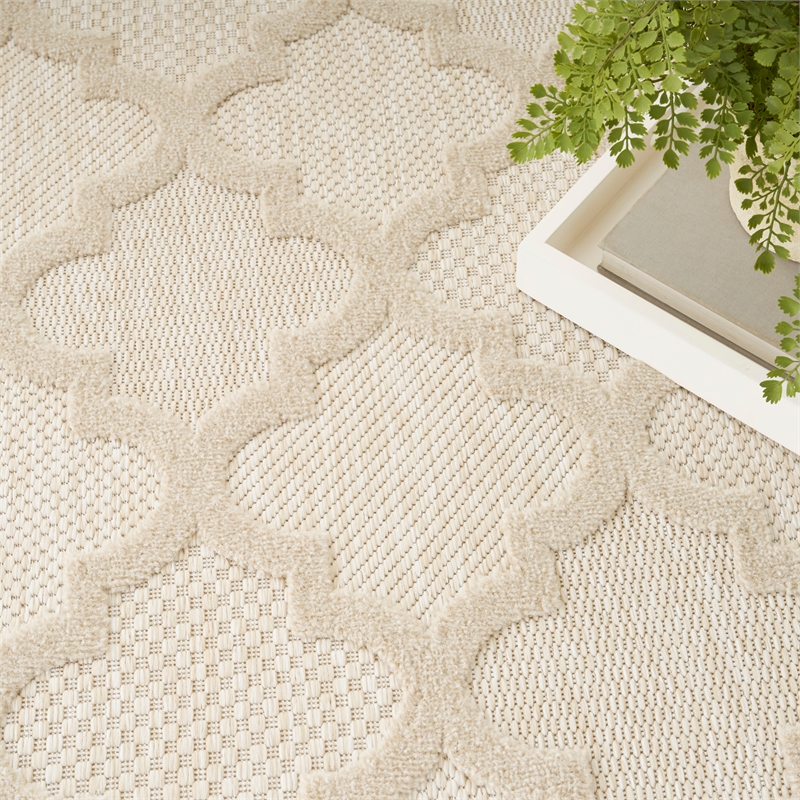 Nourison Home Nourison Easy Care 10' x 14' Fabric Cream Area Rug