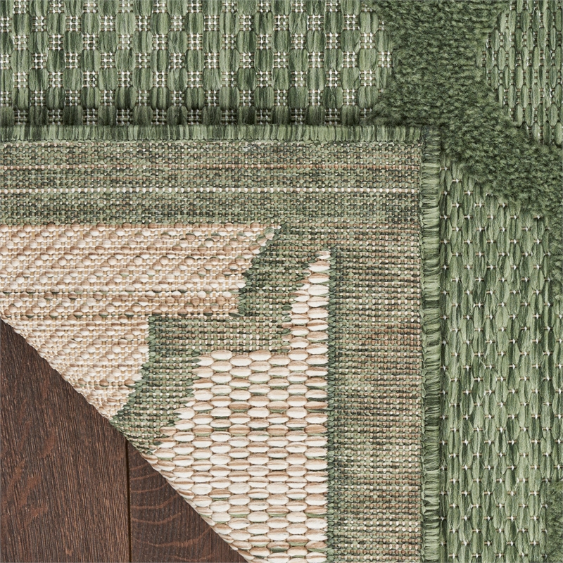 Nourison Home Nourison Easy Care 14' Runner Fabric Green Area Rug