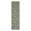 Nourison Home Nourison Easy Care 14' Runner Fabric Green Area Rug