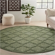 Nourison Home Nourison Easy Care 6' x Round Fabric Green Area Rug