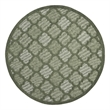 Nourison Home Nourison Easy Care 6' x Round Fabric Green Area Rug