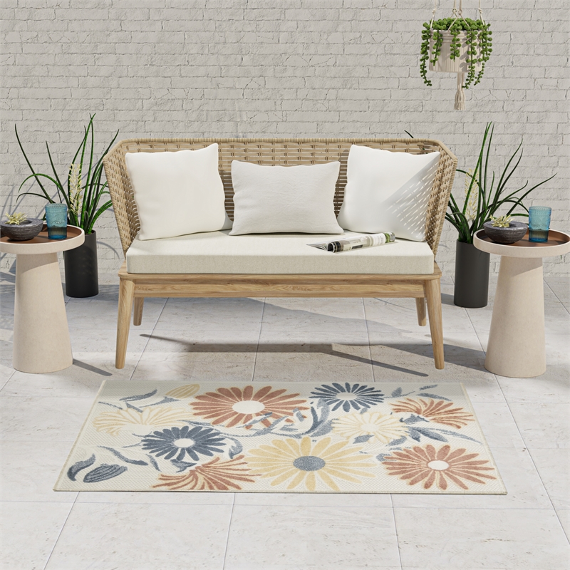Nourison Home Nourison Easy Care 10' x 14' Fabric Green Area Rug