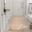 Nourison Home Vintage Washables 6' Runner Polyester Coral Taupe Area Rug
