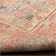 Nourison Home Vintage Washables 6' Runner Polyester Coral Taupe Area Rug