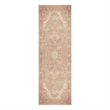 Nourison Home Vintage Washables 6' Runner Polyester Coral Taupe Area Rug